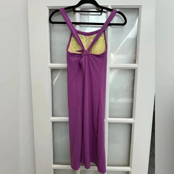 Athleta Purple Violet Cross Back Tie Athletic Halter Dress Women’s Size XS - Picture 2 of 8